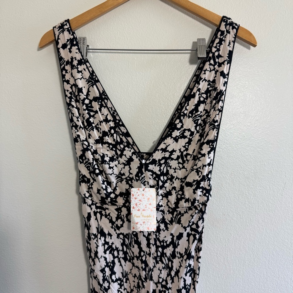 NWT Free People Oh La La Bias Midi Floral Dress Jet Combo size 2 - Picture 11 of 16
